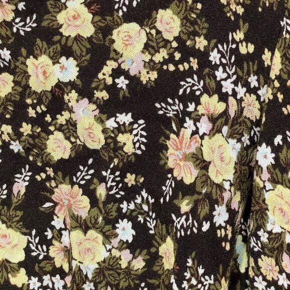 AFRM Floral Wrap Front Long Puff Sleeve Top - Fall Bouquet - Medium - Picture 7 of 12